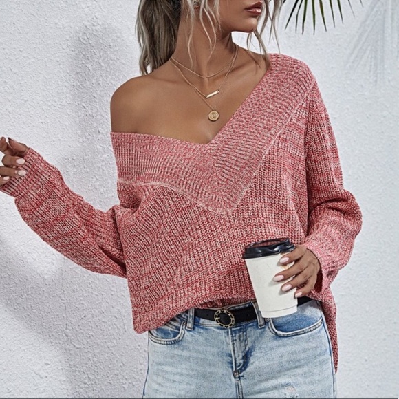 Sweaters - V Neck Sweater Top